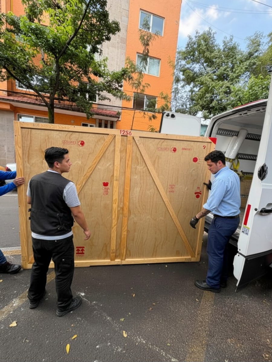 Carga de obra para transporte